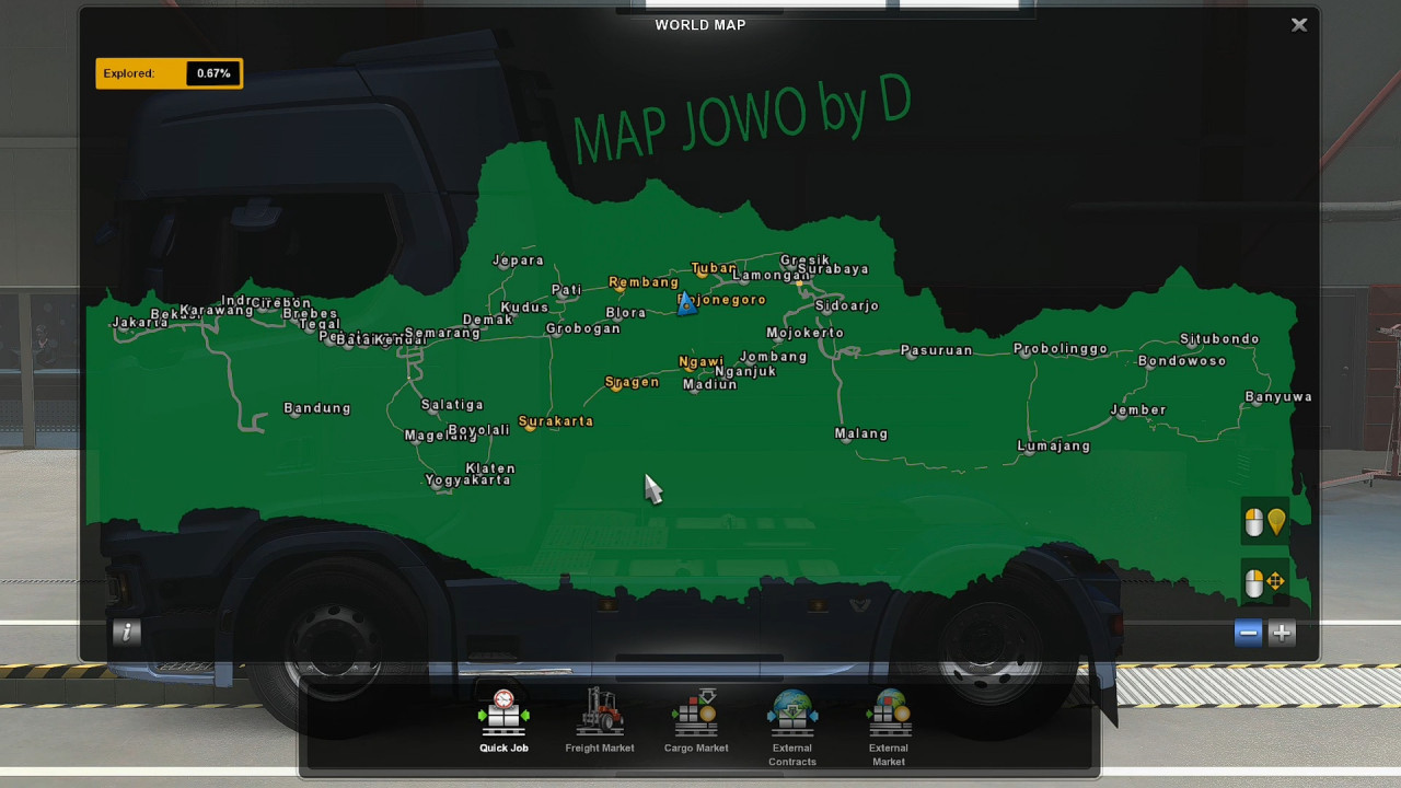 Map Jowo v 7.2 (Indonesian Map for ETS2 v1.36 to 1.38)