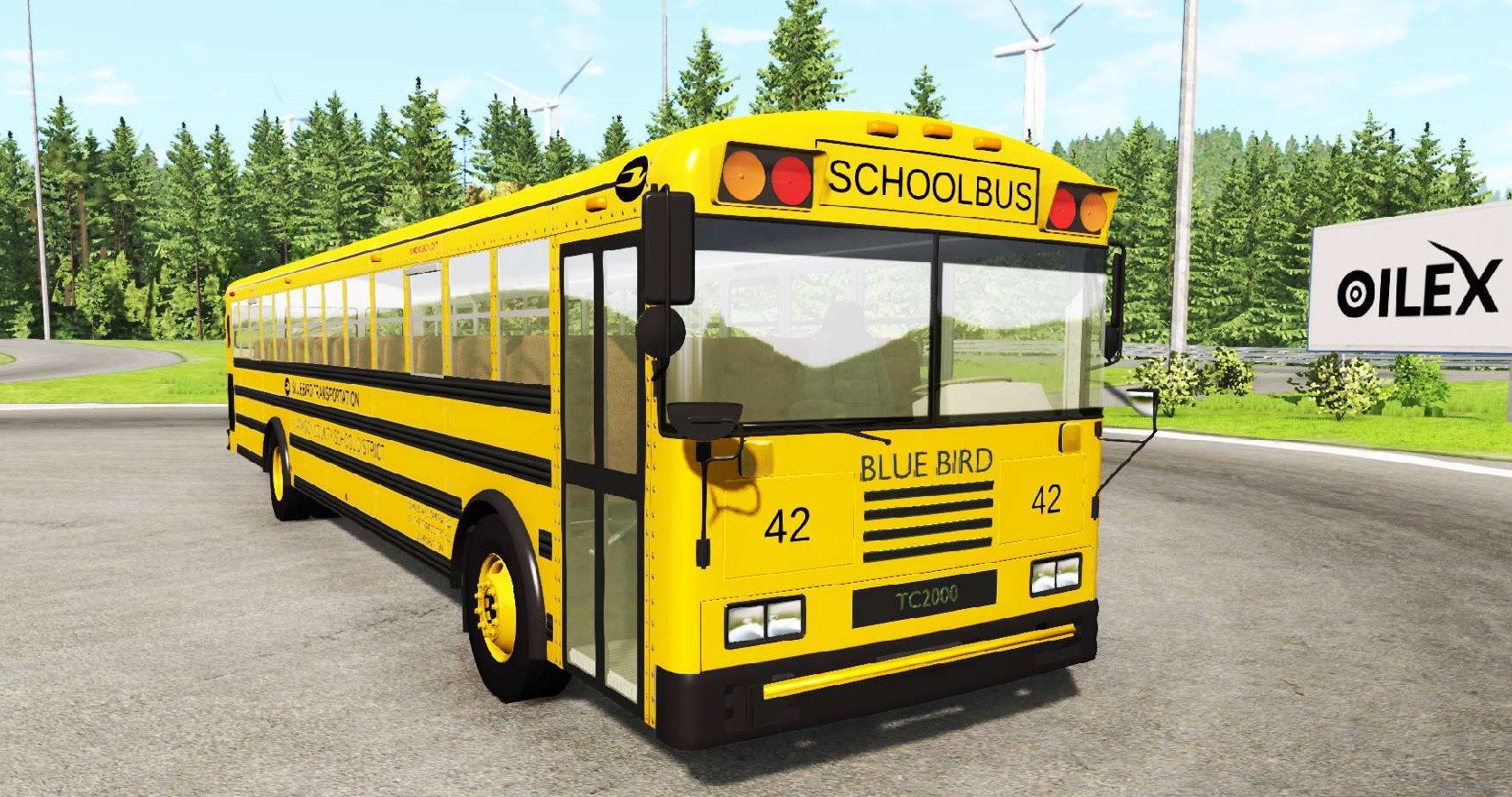 Blue Bird American School Bus TC-2000 Type-D Rear Engine