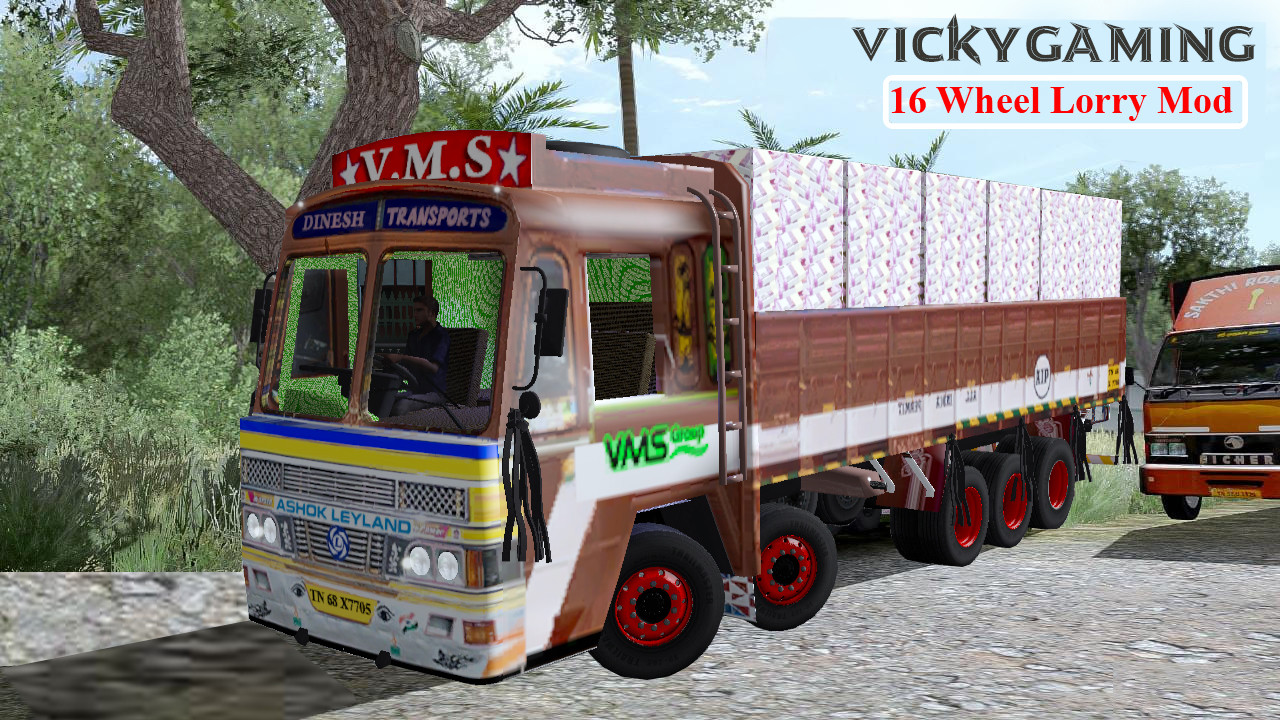 Ashok LeyLand Lorry Mod(14 Wheels)ETS2v1.30