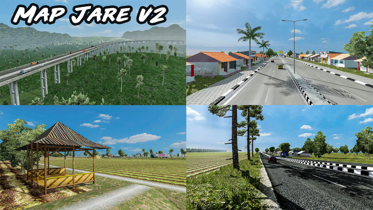 Map Jare V2 (JAVA ROAD EDITION MAP) - ETS2 1.36 to 1.38