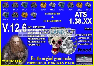 Pack Powerful engines + gearboxes V.12.6 for ATS 1.38.XX 12.6 thumbnail 2