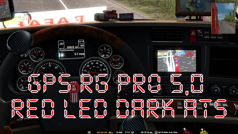 GPS RG PRO 5,0 RED LED DARK ATS 5,0
