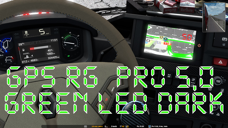 GPS RG  PRO 5,0 GREEN LED DARK