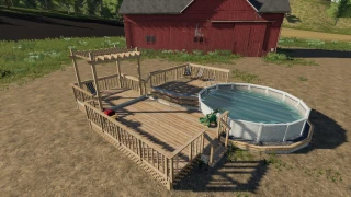 Garden Decking And Pool