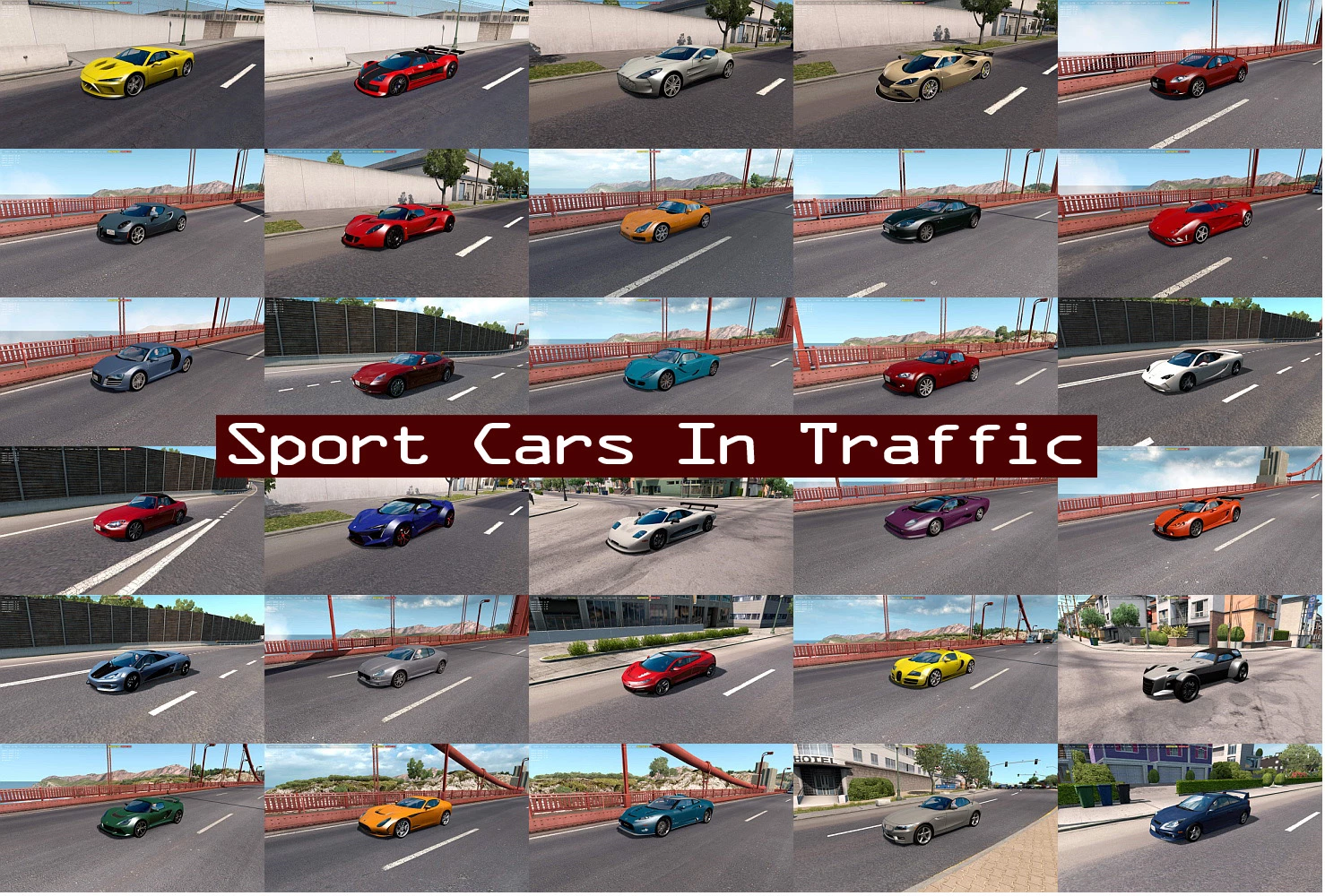 Sport Cars Traffic Pack (ATS) by TrafficManiac 12.7.12