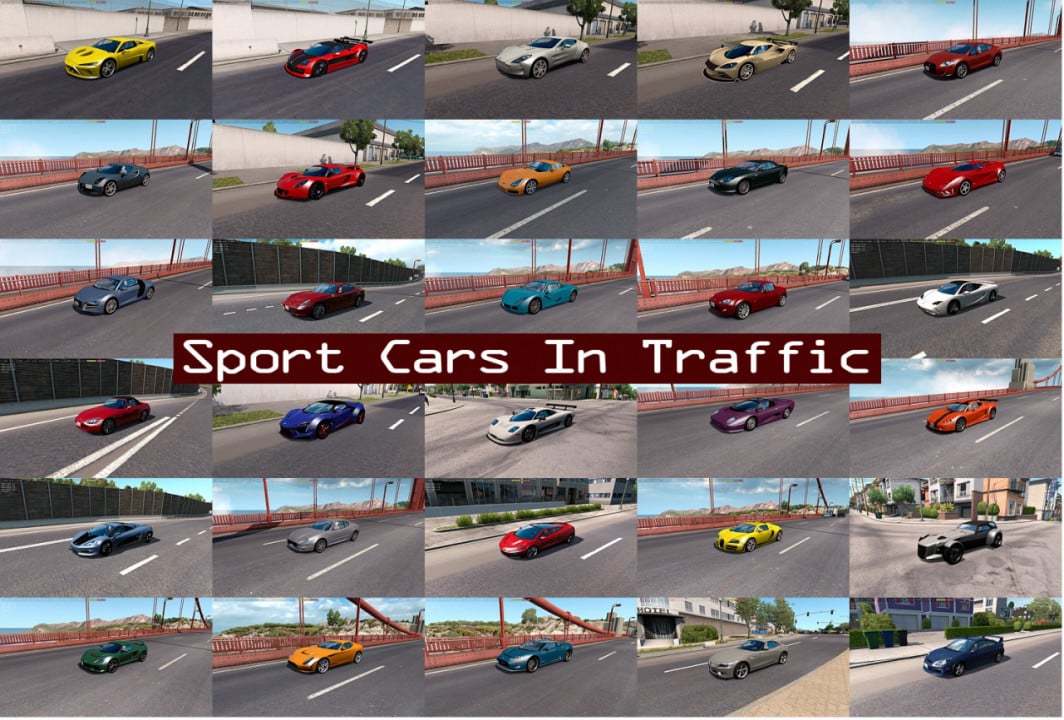 Sport Cars Traffic Pack (ATS) by TrafficManiac