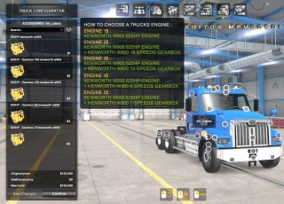 Kenworth W900 625HP Engine And Gearbox For All Trucks Mod For ATS Multiplayer v1.2 thumbnail 3