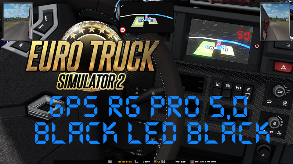 GPS RG PRO 5,0 BLUE LED BLACK FIXED LINK