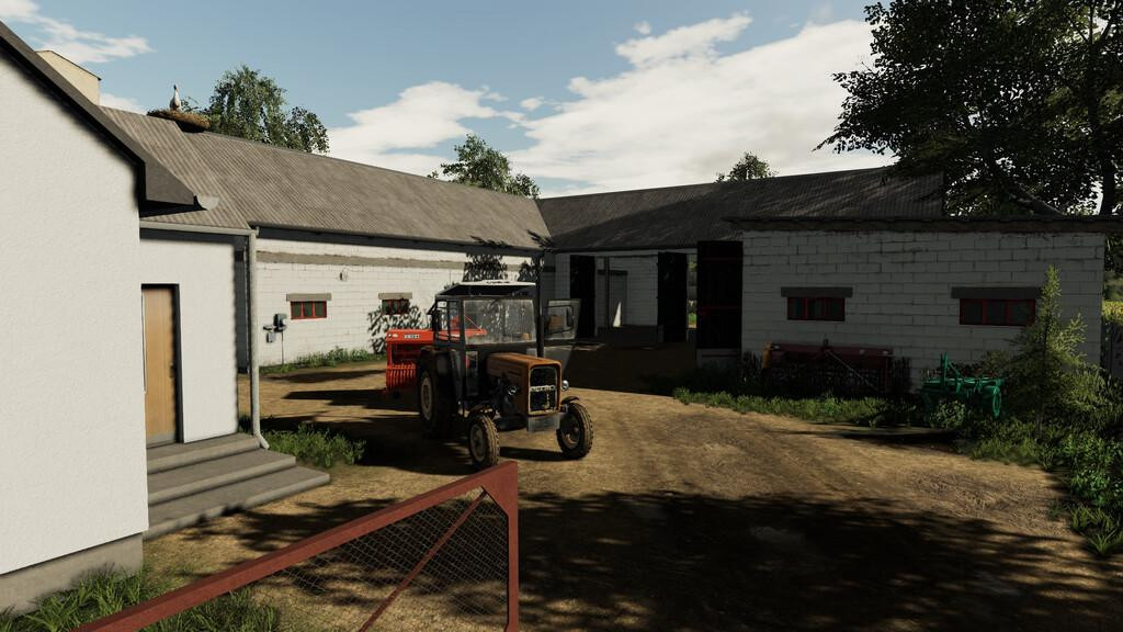 Farm Building With Cows