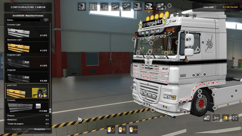 Mod front intake paint + fender slot for daf 105