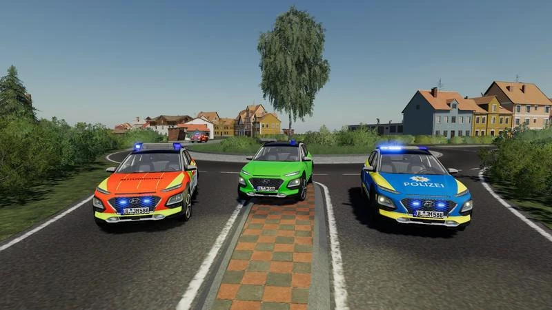 Hyundai Kona police and ambulance v 1.0