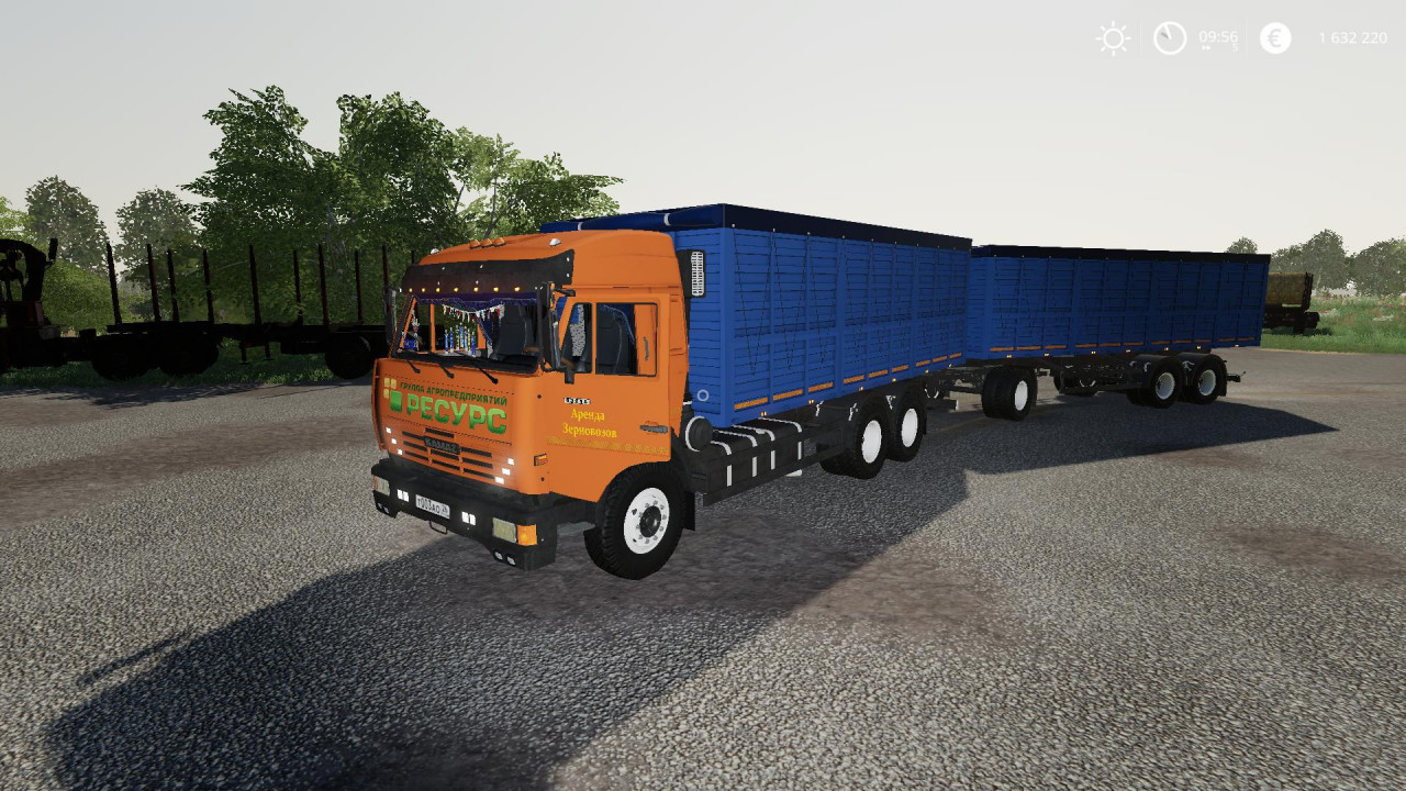 Kamaz Grain truck and trailer