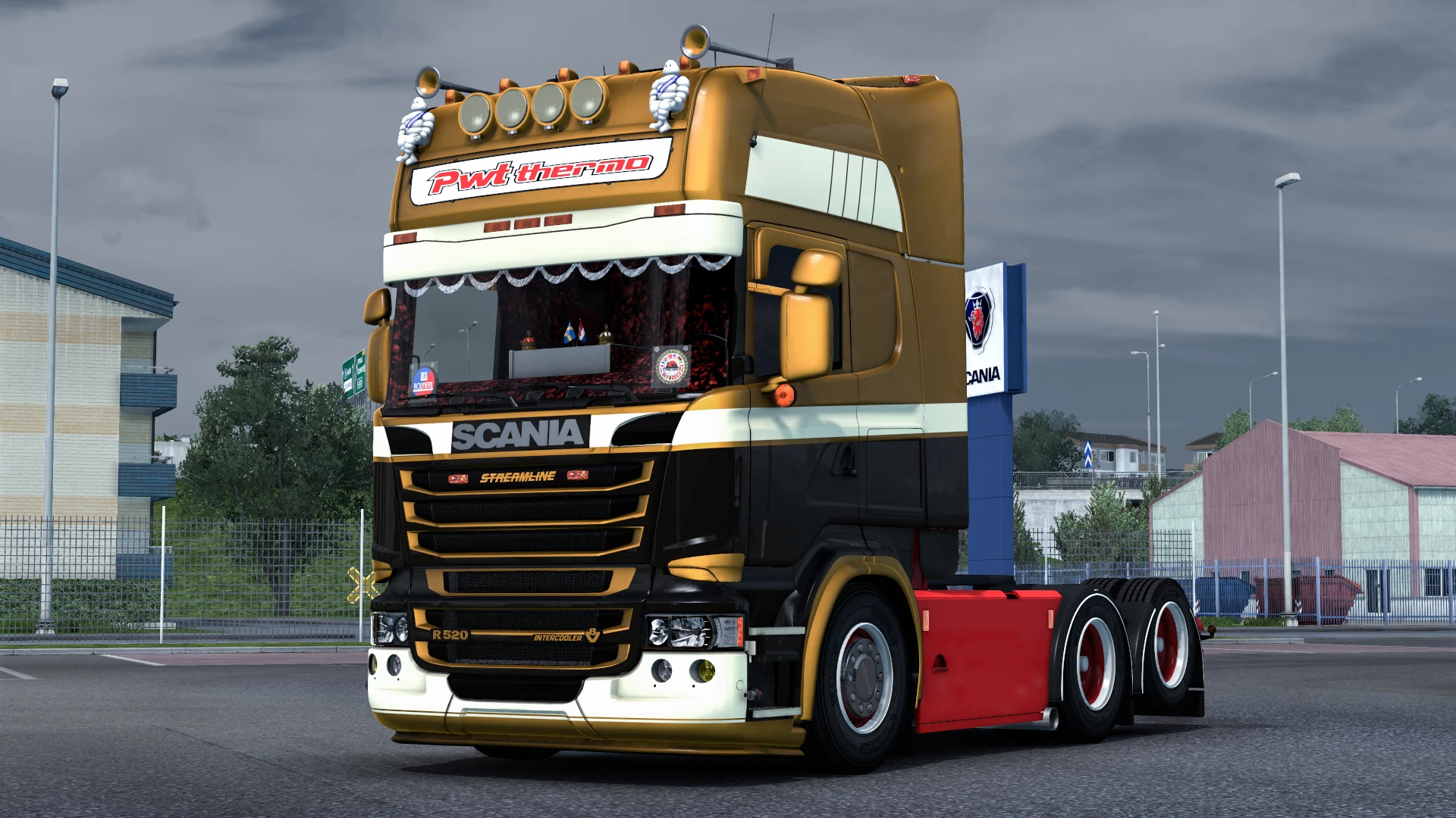 PWT Gold and Brown skin for Fred Scania 1.38 - ETS 2