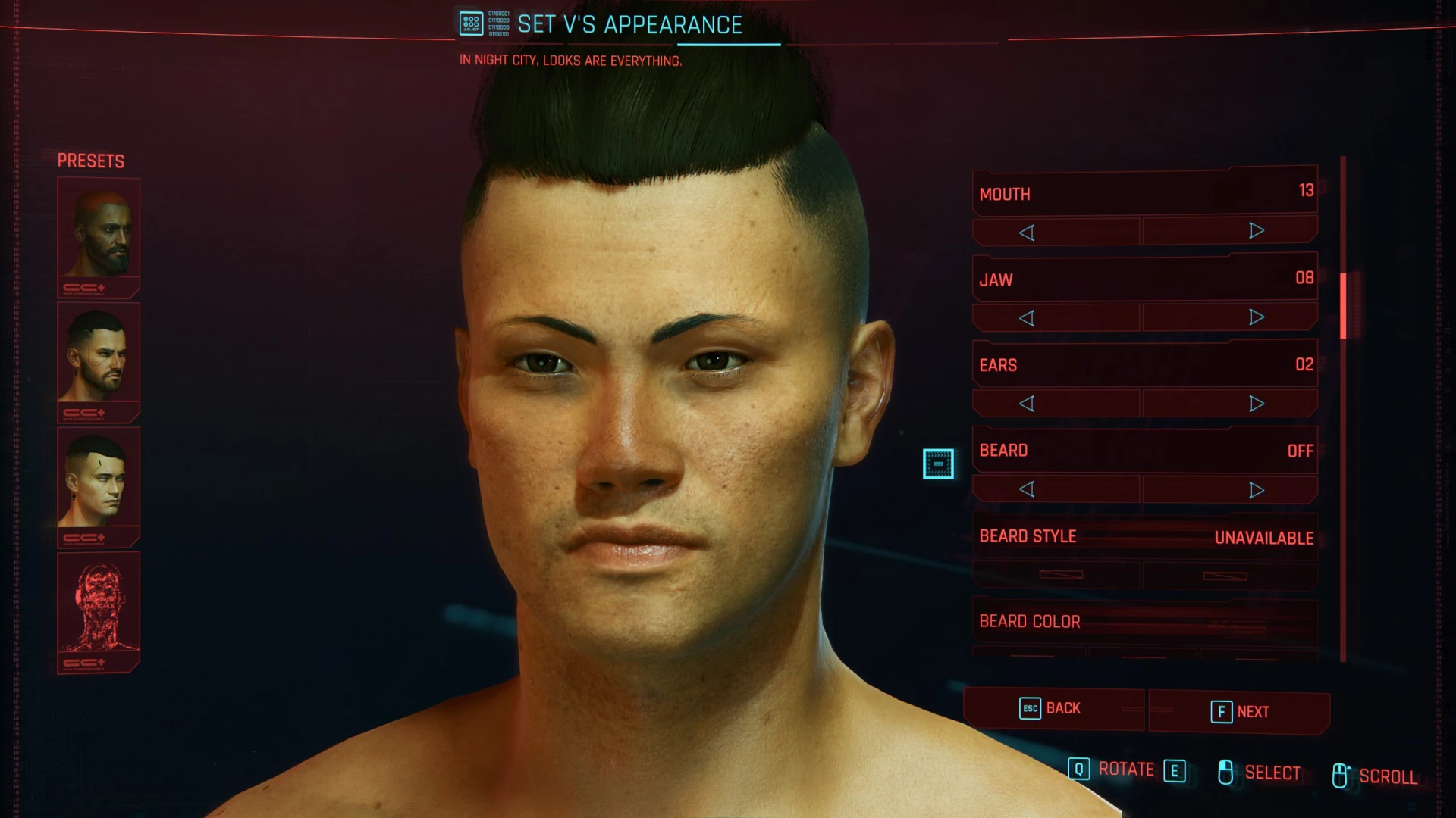 Asian Male V Preset 1.0 - Cyberpunk 2077