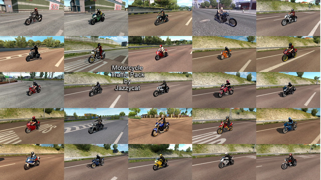 Motorcycle Traffic Pack by Jazzycat