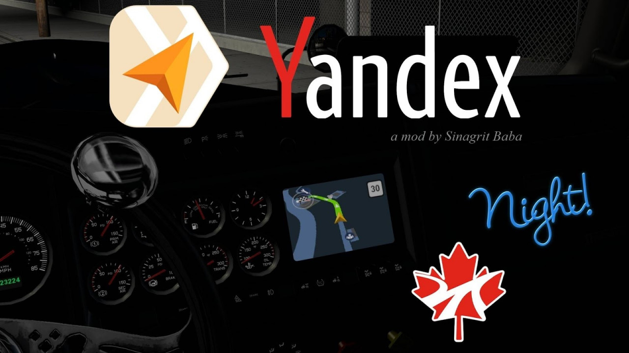 Yandex Navigator Night Version for ProMods Canada