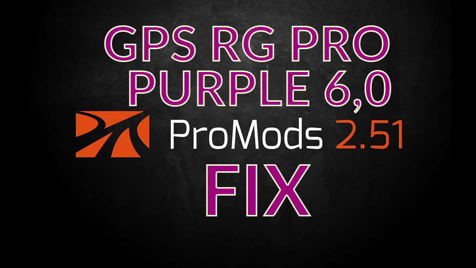 GPS RG PRO PURPLE Promods FIX