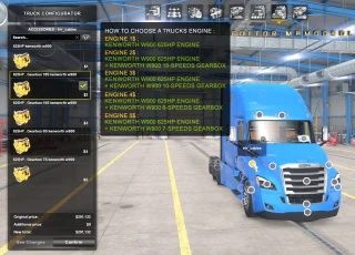 Kenworth W900 625HP Engine For All Trucks Mod For ATS Multiplayer 1.39 v1.3 thumbnail 3