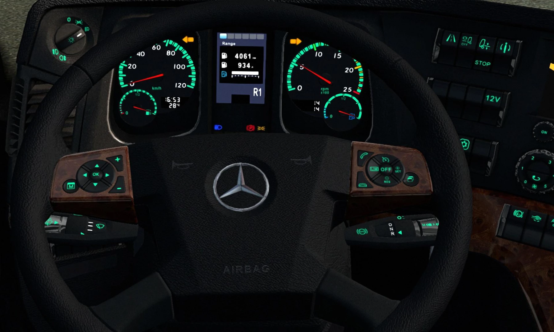 Dashboard Lights Mercedes v1.1 ETS 2