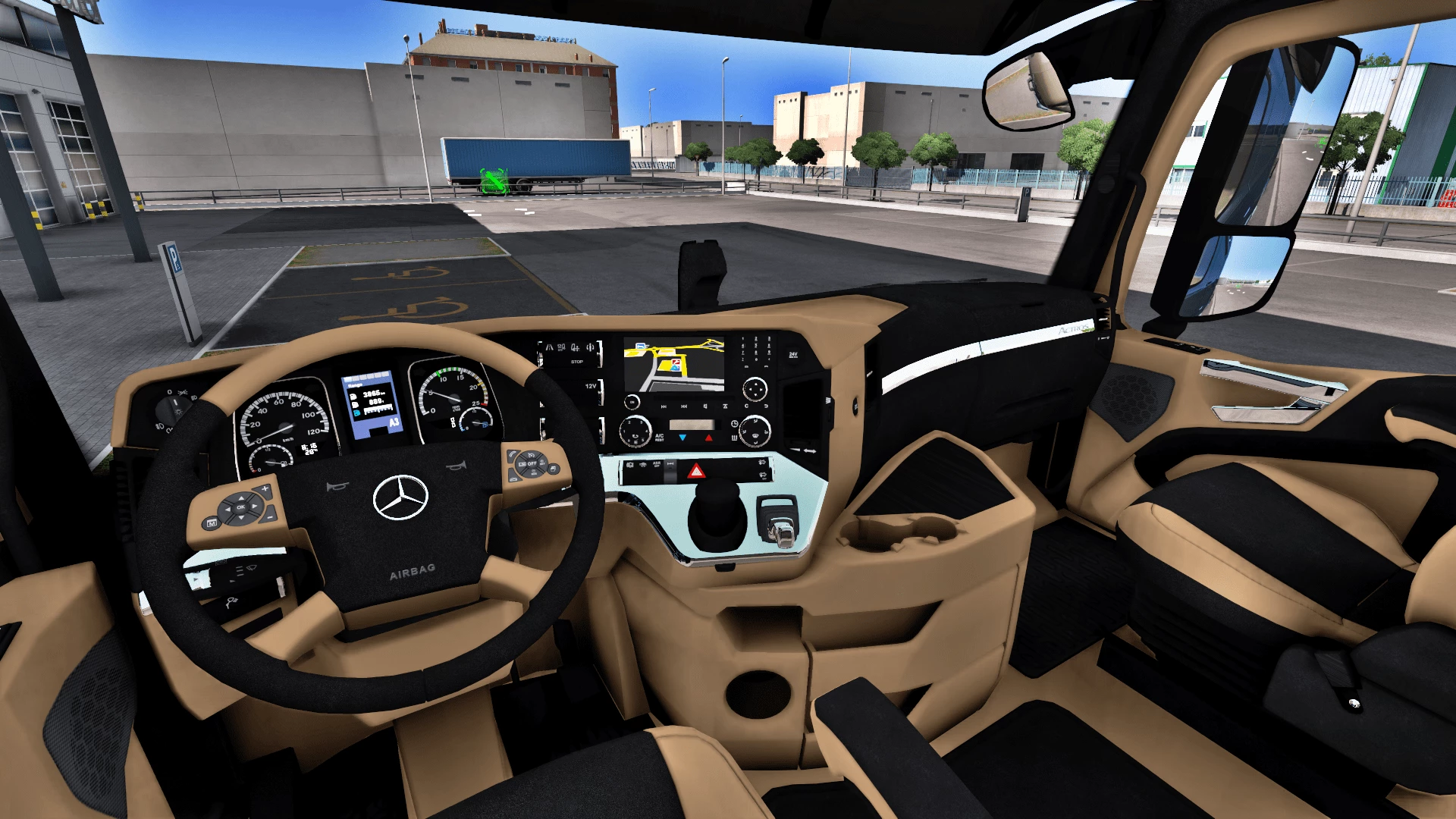 Mercedes Actros MP4 Beige - Dark Grey Interior v1.0 - ETS 2