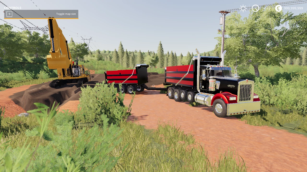 Kenworth W900 Dump Truck With Pup Trailer 1002 Fs 19 6061