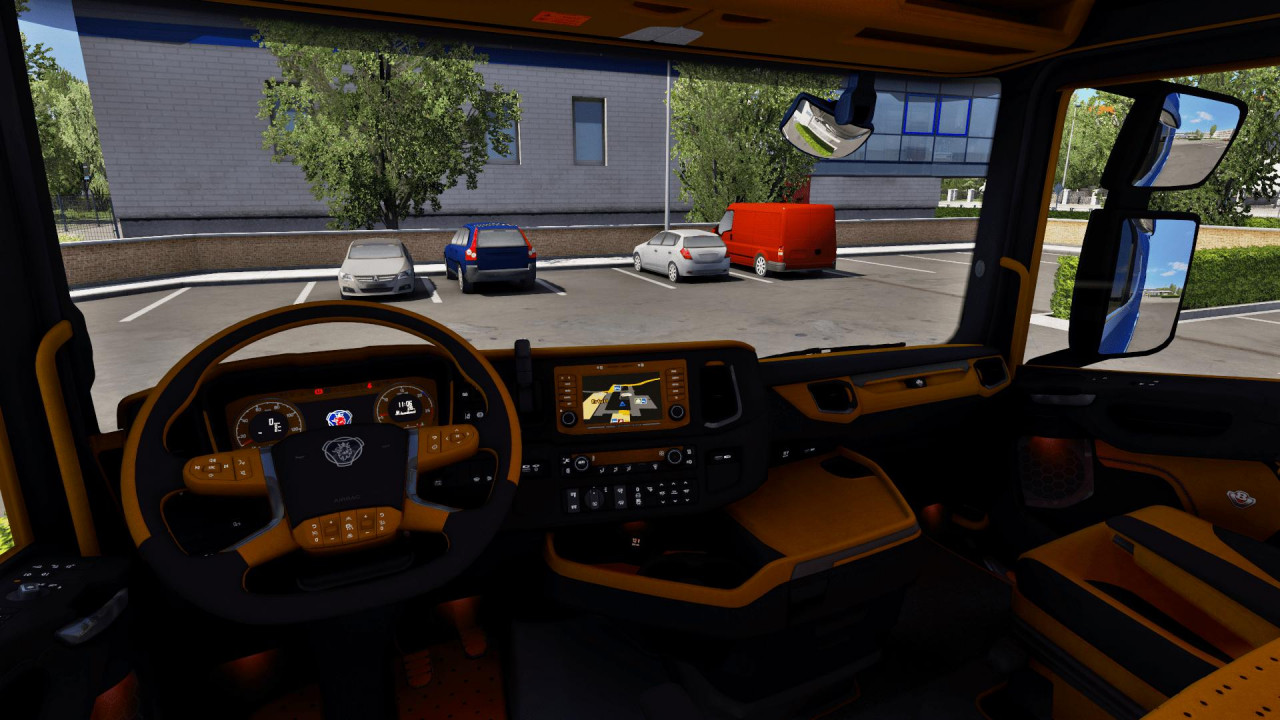 SCANIA NEXT GEN R AND BLACK YELLOW INTERIOR