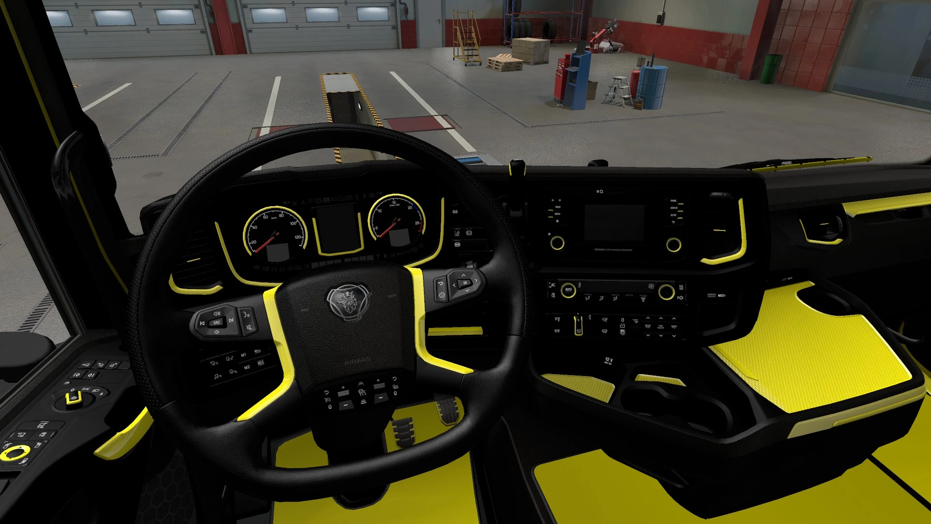 Yellow Interior for Scania S & R 2016 1