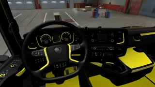 Yellow Interior for Scania S & R 2016 1 thumbnail 2