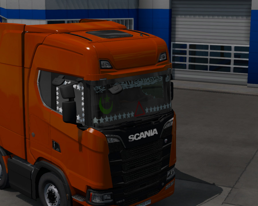 euro truck simulater 2 pakistani truck window  sticker for scania s