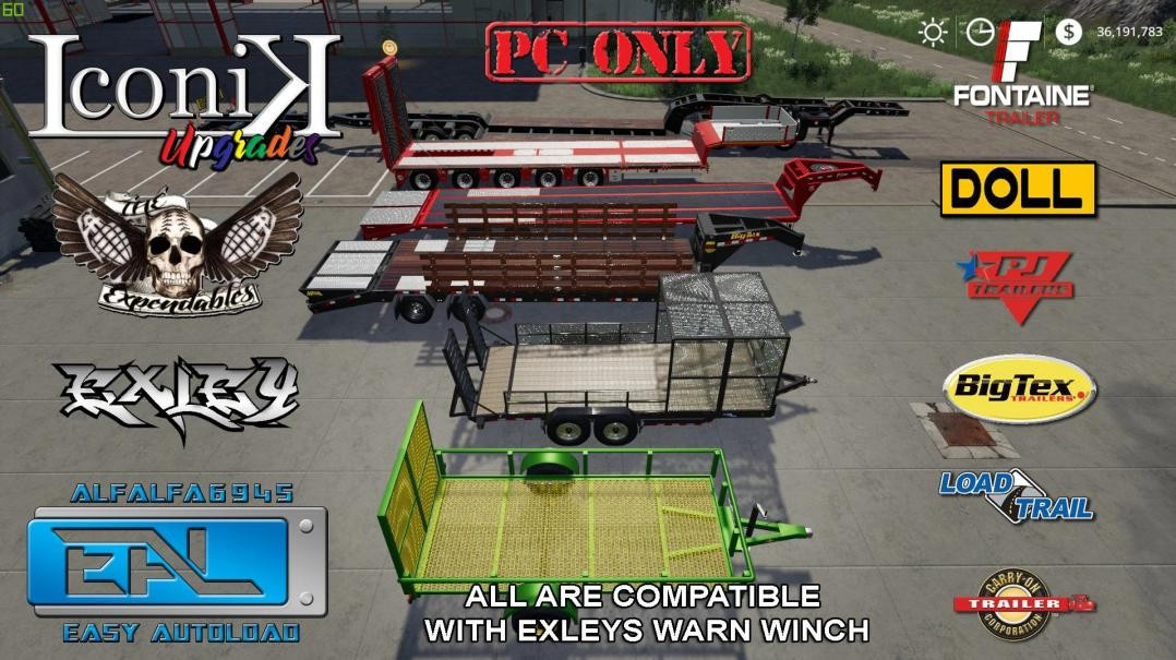 Landscape trailer with other trailers