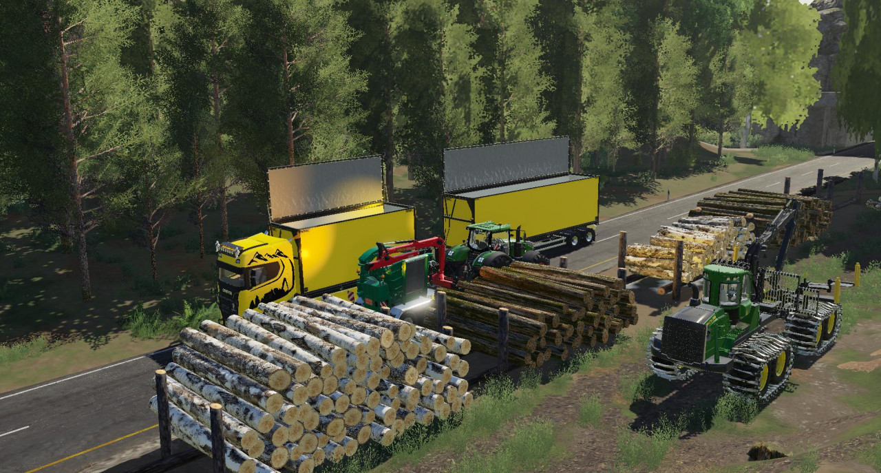 Logs under the stack