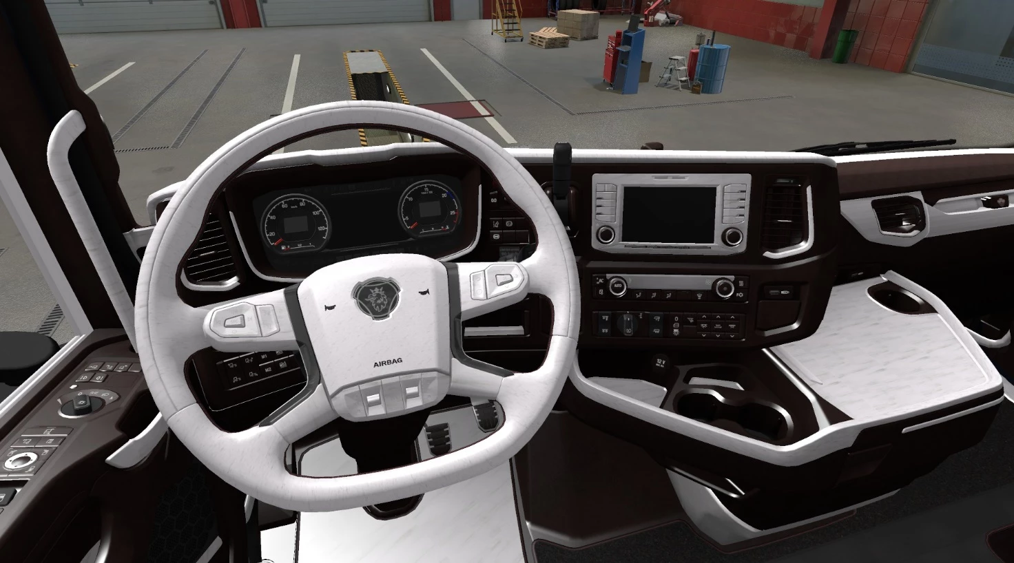 Scania 2016 (NextGen) - Exclusive White / Wood Interior 1