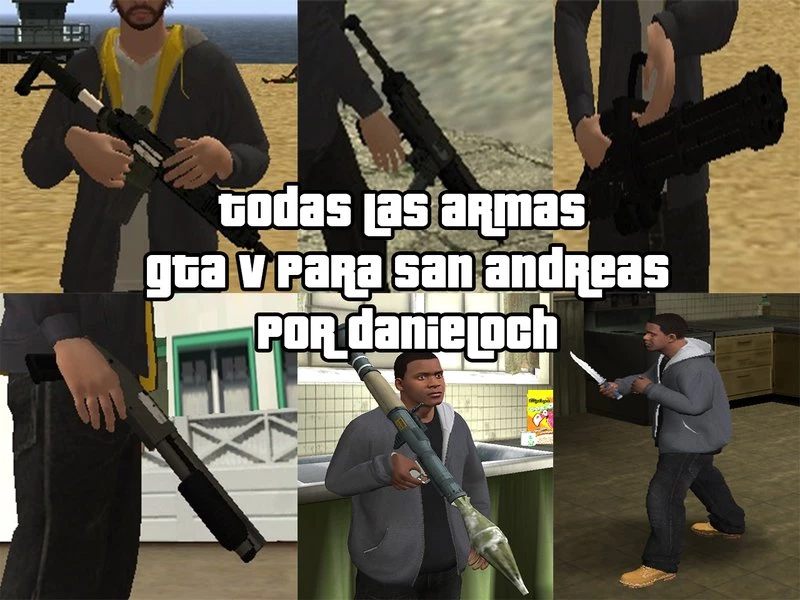 Mods GTA San Andreas: Pack de Armas do GTA 5