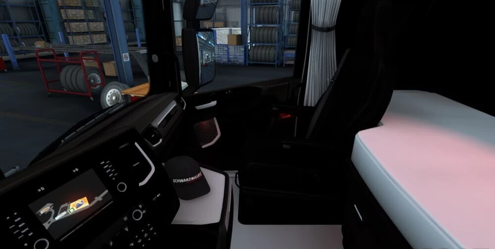 Scania S black white interior v1.0