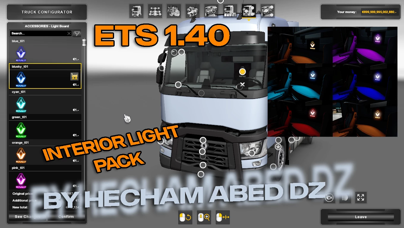 Interior Light Pack Renault T v1.0 By Hecham Abed DZ 1.40