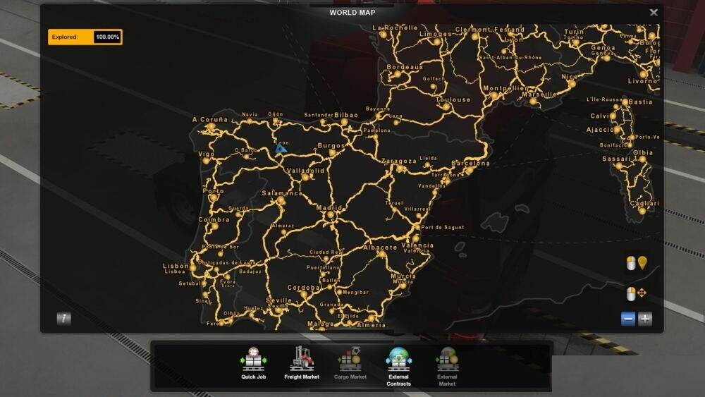 ETS2 Full Save Game for 1.40 FULL MAP DLC [Iberia 100% Discovered]