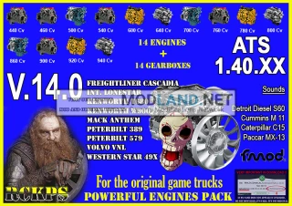 Pack Powerful engines + gearboxes V.14.0 for ATS 1.40.XX 14.0 thumbnail 2
