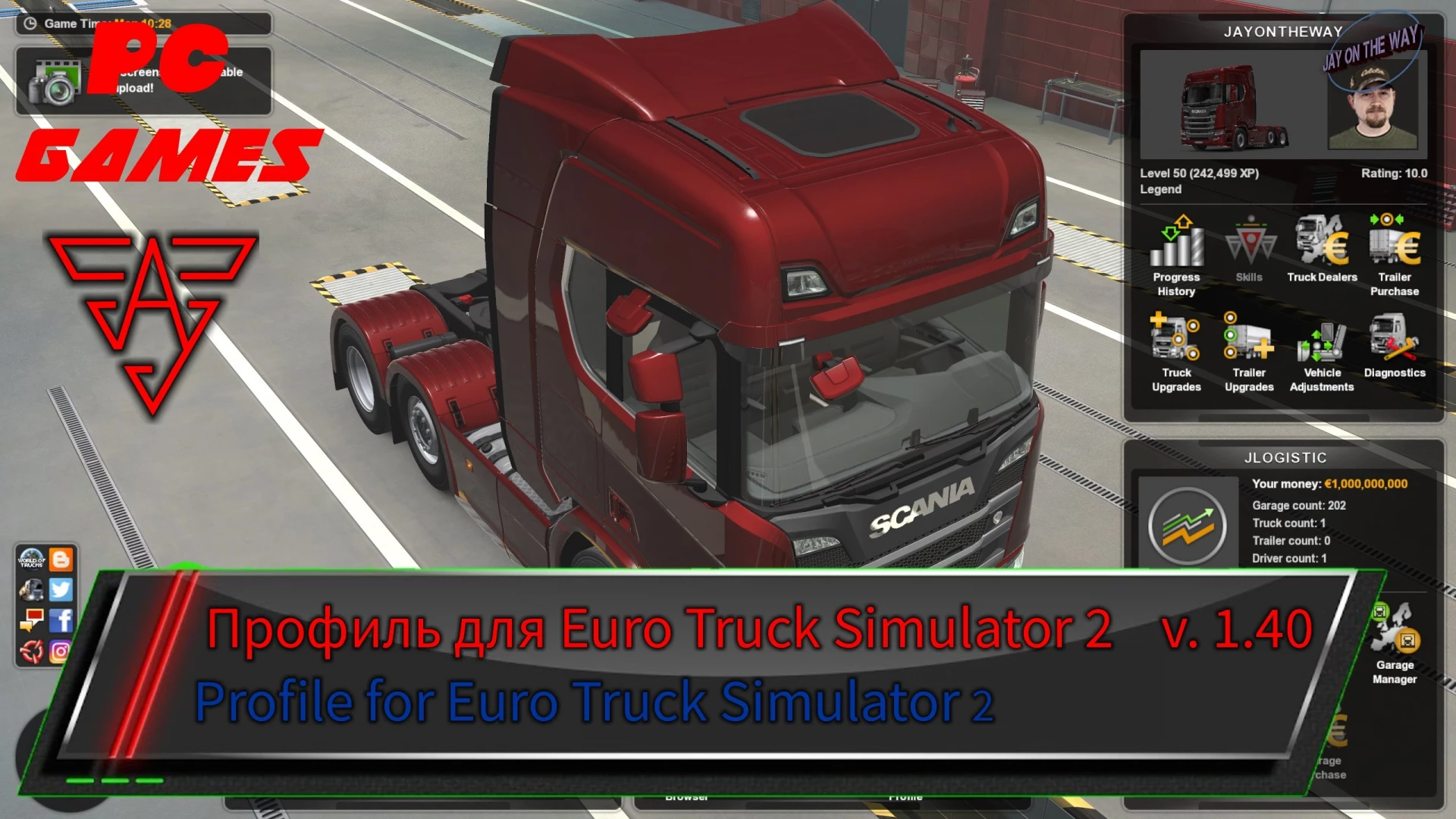 Euro Truck Simulator 2 GAME DEMO 1.40.4.8 - download