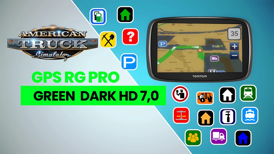 GPS RG PRO GREEN DARK HD 7,0