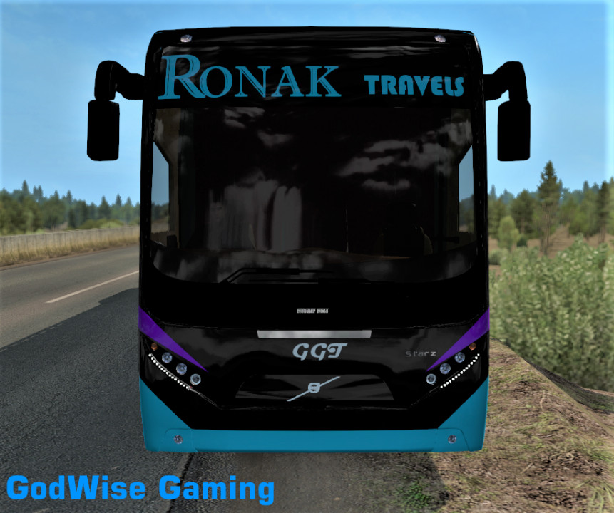 Volvo Mg Starz Ronak Travels(Gujarat) Bus skin