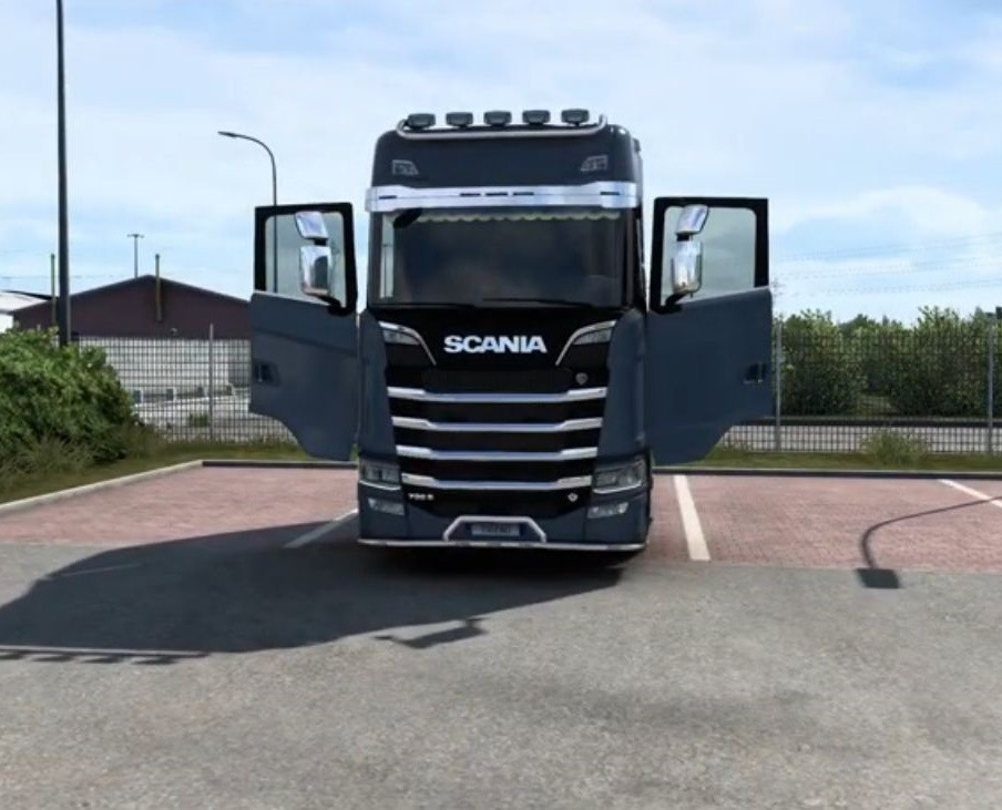 FIRST MOD THAT OPENS AND CLOSES THE SCANIA TRUCKS DOORS 1.40.X