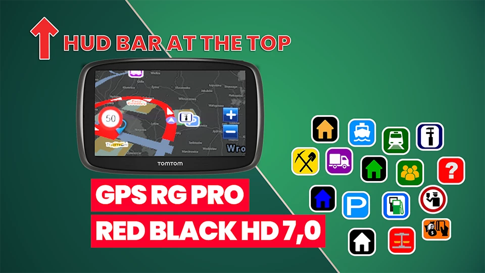 GPS RG PRO RED BLACK HG 7,0