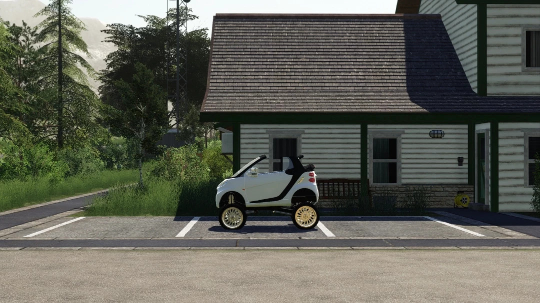 Clapped out lifted Smart Car