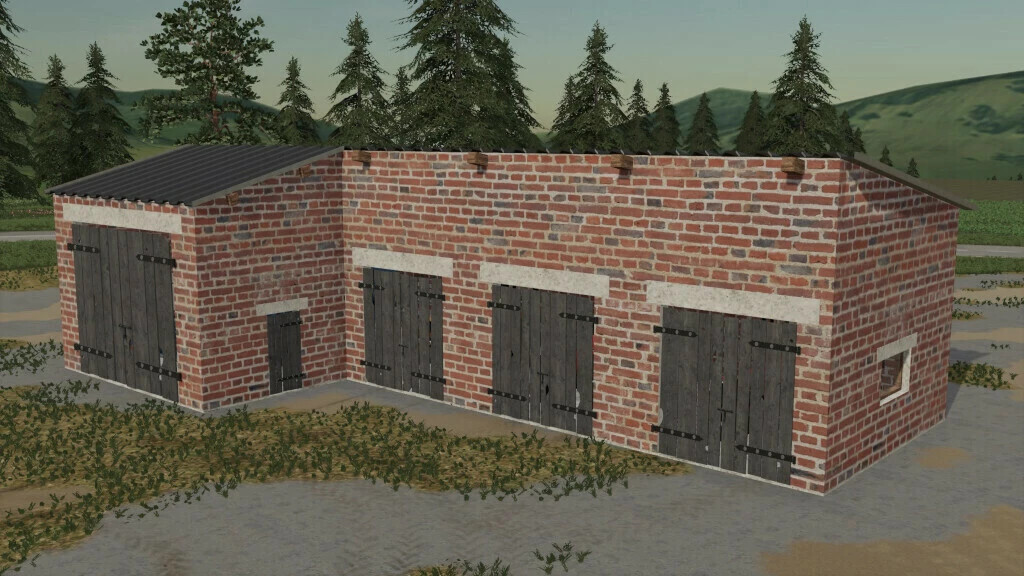 Hall 22x40 And Red Brick Garage