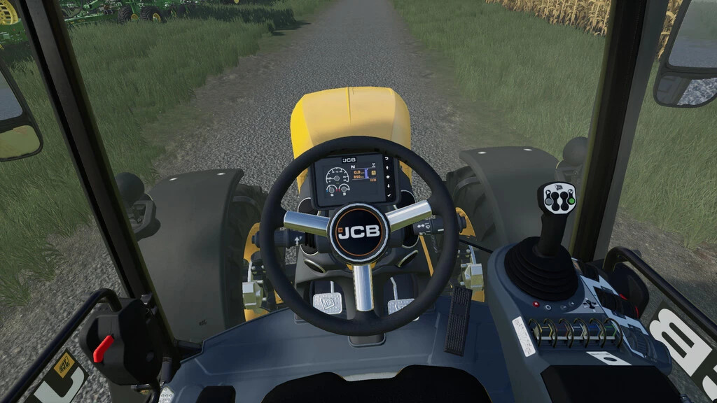 JCB Chrome Steering Wheel (Prefab)