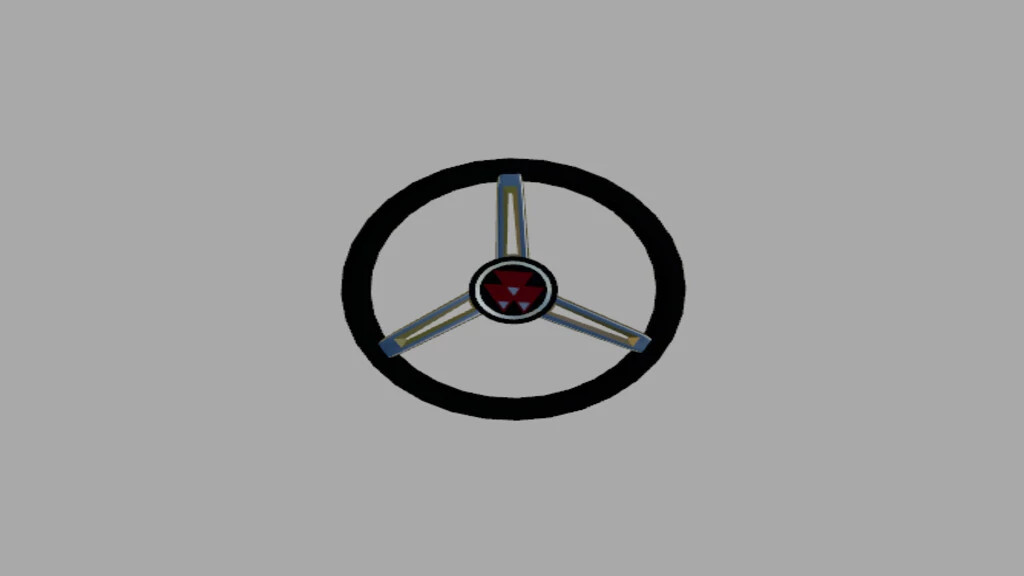 Massey Ferguson Chrome Steering Wheel (Prefab)