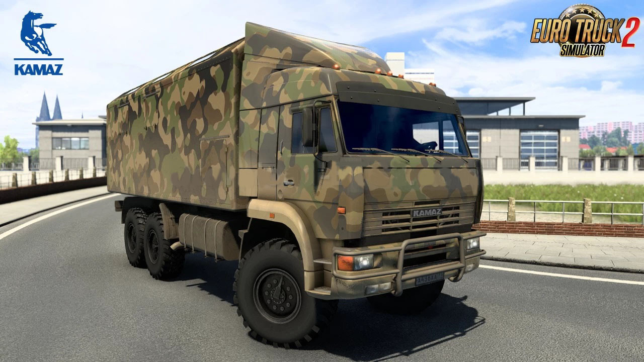 KamAZ 5460/6460/65201/65117/4326/65221/6350/43118 + trailer v7.4 for ETS2 (v1.41.x)