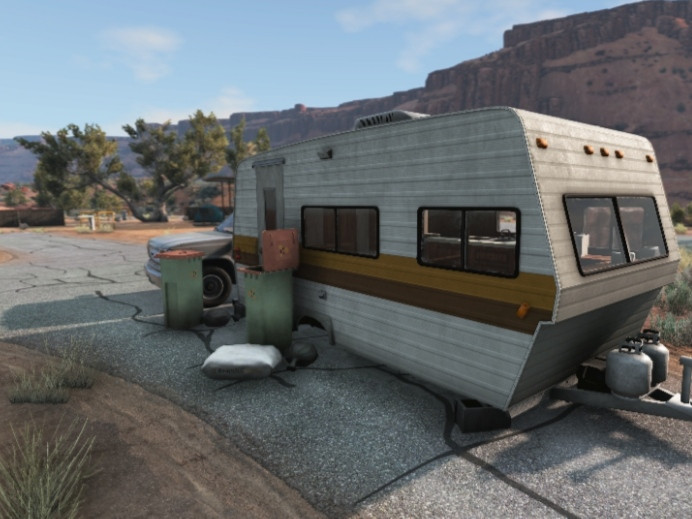 IMMOBILIZED CARAVAN