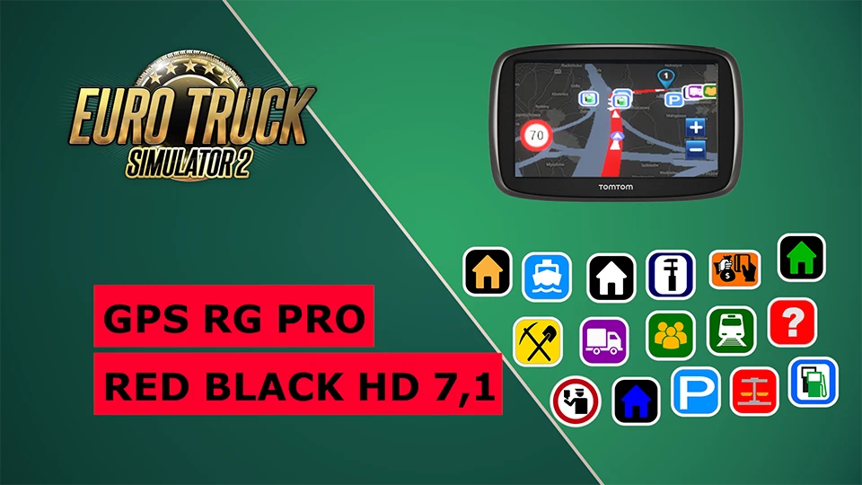 GPS RG PRO RED BLACK HD 7,1