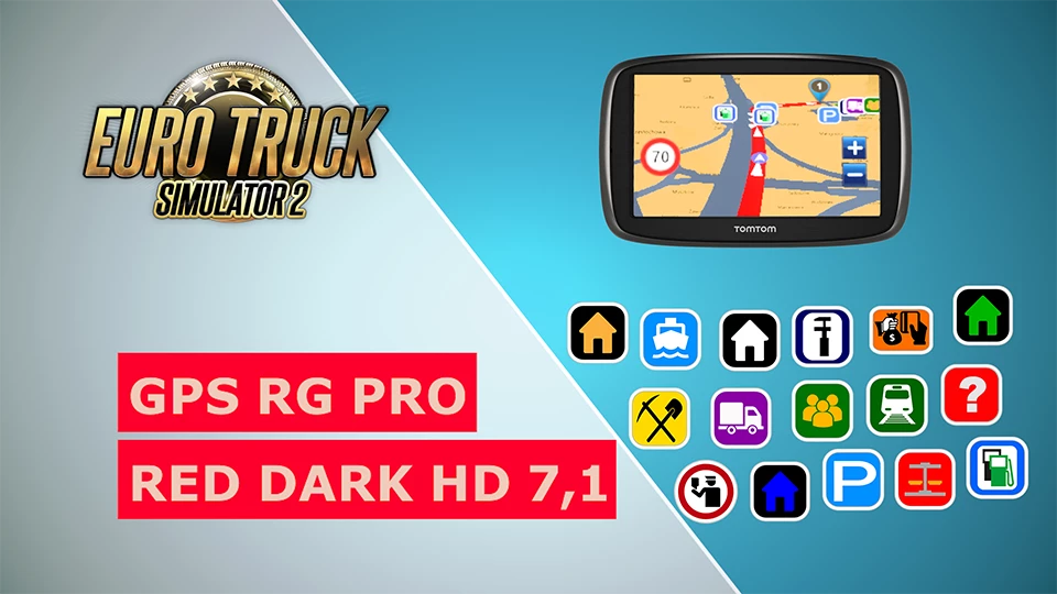 GPS RG PRO RED DARK HD 7,1